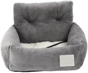 Gray Pet Car Seat for Dogs Cats, Comfortable & Secure