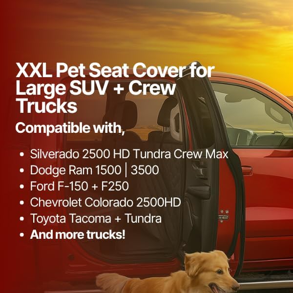Deluxe Full-Size Truck Crew Cab Dog Seat Cover –