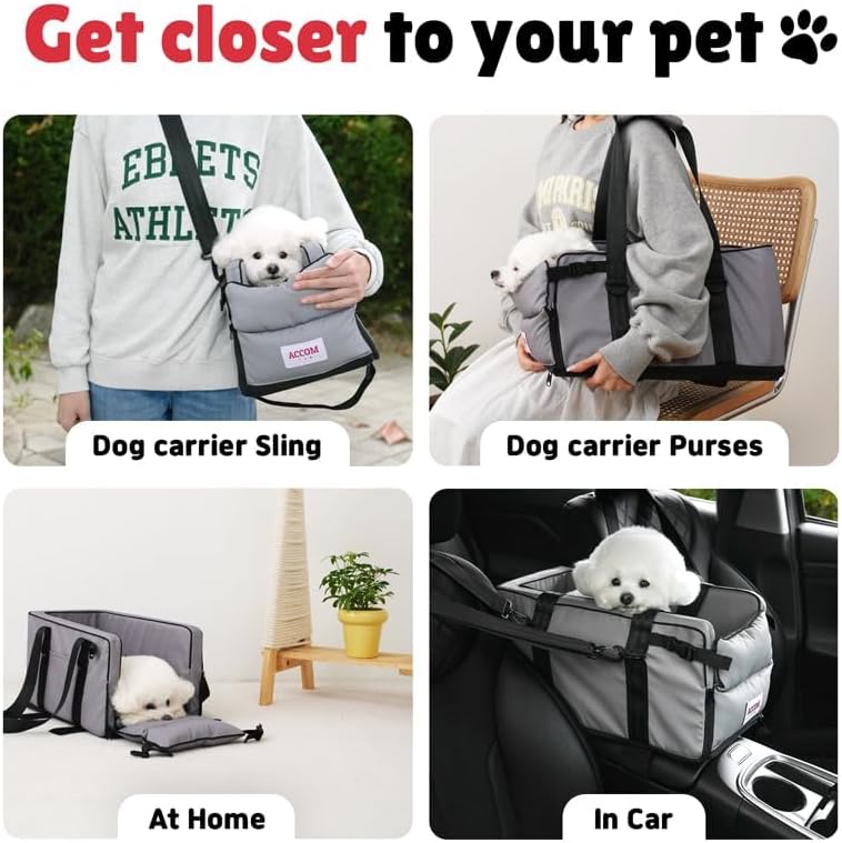 Center Console Car Seat for Small Dogs and Cats up to 11
