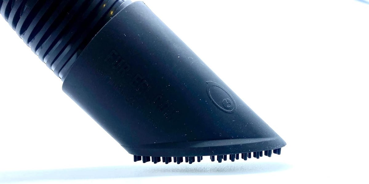 Buff Brite Fur-Eel Fang Pro Vacuum Attachment Kit, Silicone Pet Hair Remover, Black