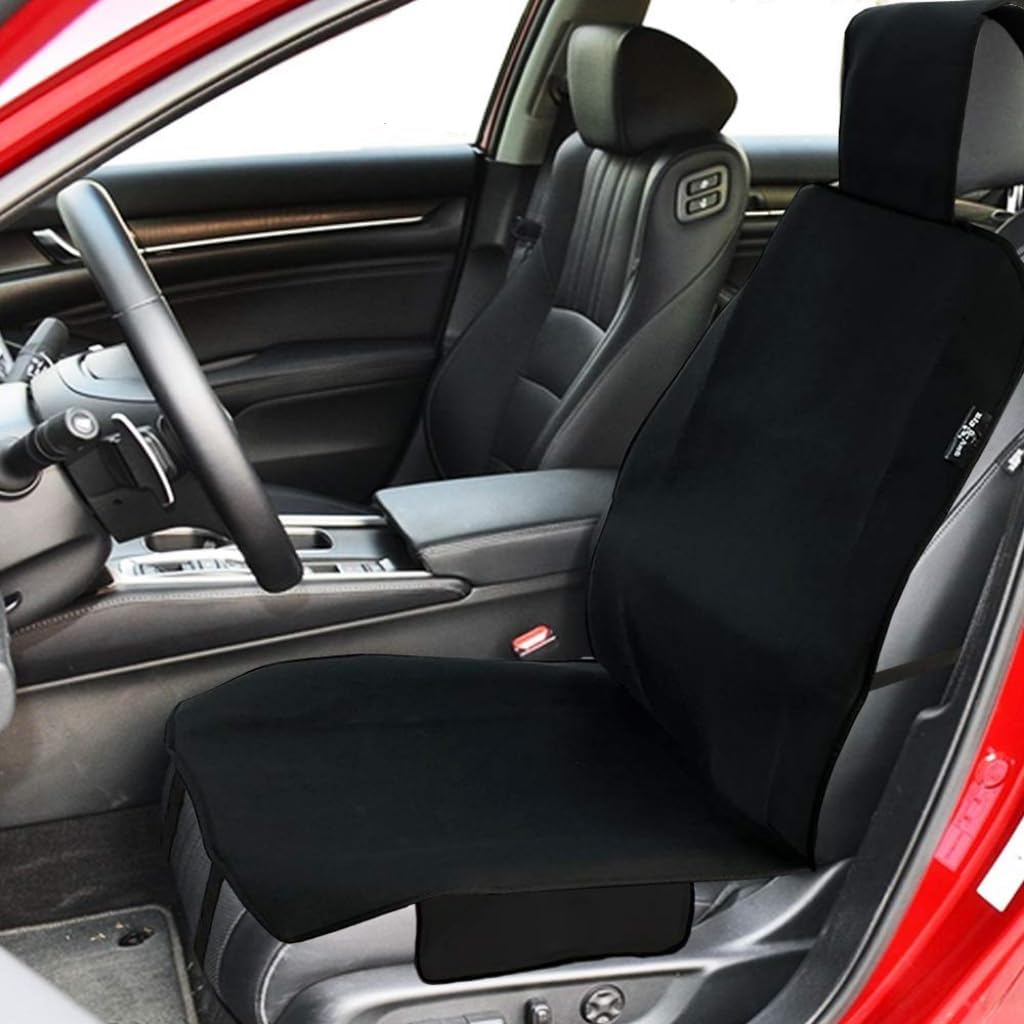 Big Ant Waterproof Seat Covers, Universal Waterproof Car Seat Cover Sweatproof Car Seat Protector with Nonslip Neoprene Auto Bucket Seat Cover - Perfect for Running, Gym, Beach and Pets(Black-1PC)