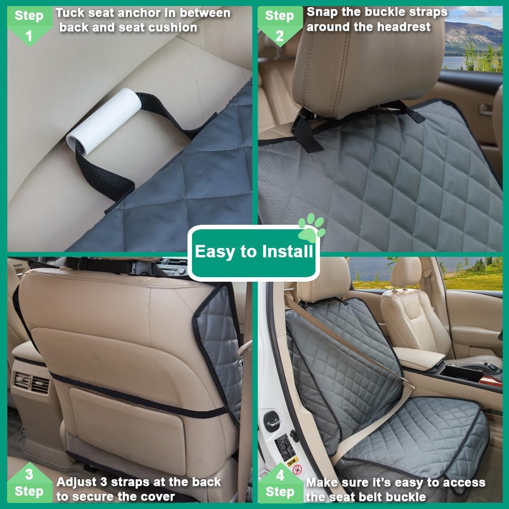 Waterproof Front Seat Cover Dog Car Seat Covers Nonslip and