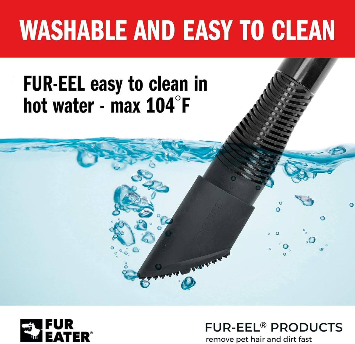 Fur-EEL Pet Hair Removal Tool for Car & Home | Universal