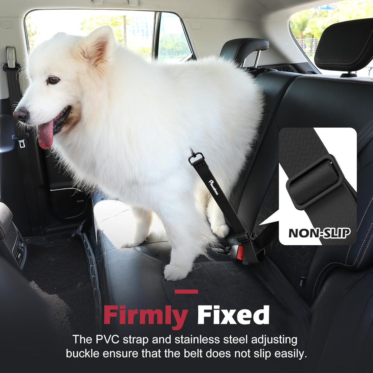 2-Pack Dog Car Seatbelts, Universal Pet Safety Belts with