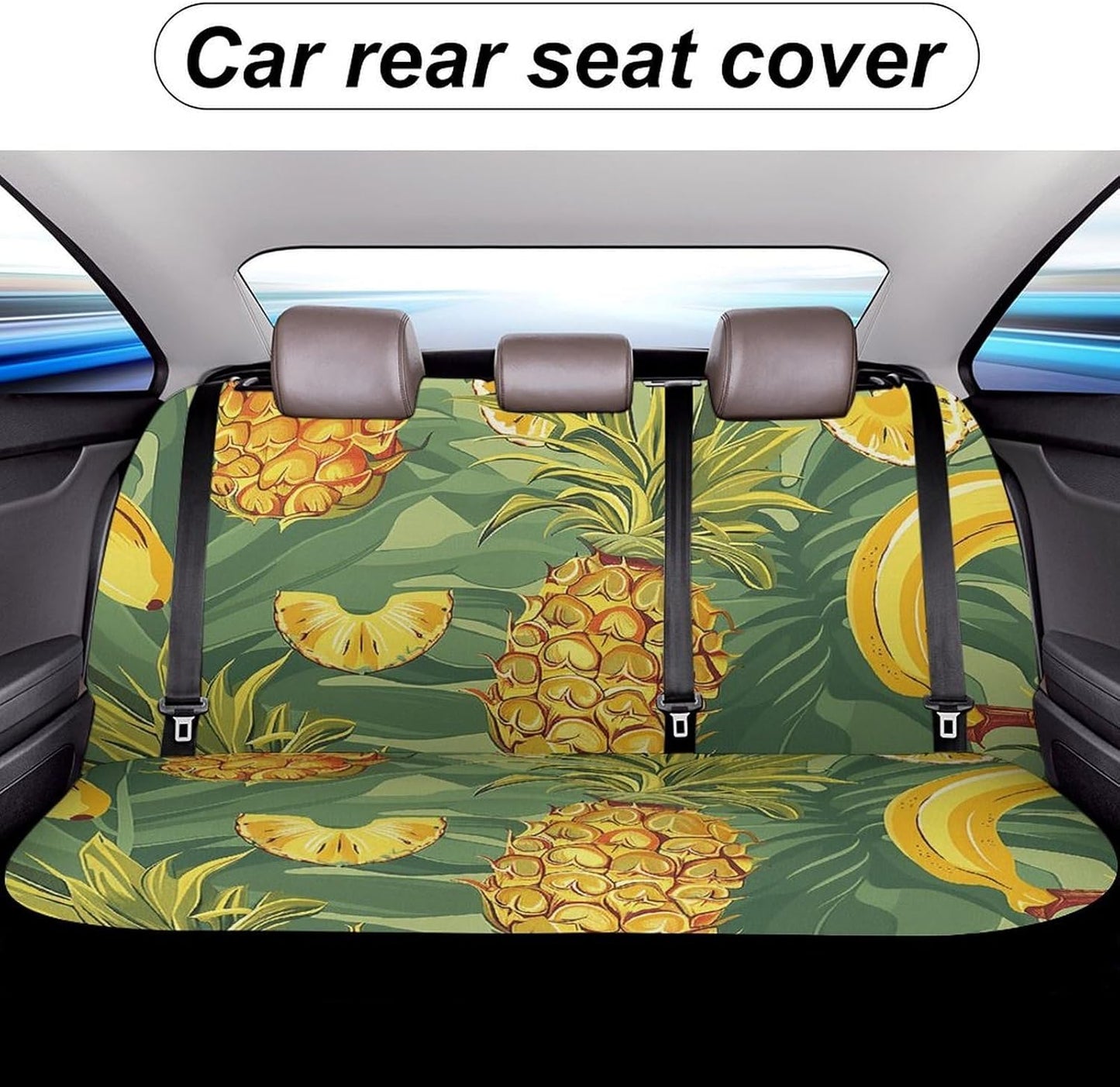 Pineapple and Banana Dog Car Seat Covers Waterproof Truck