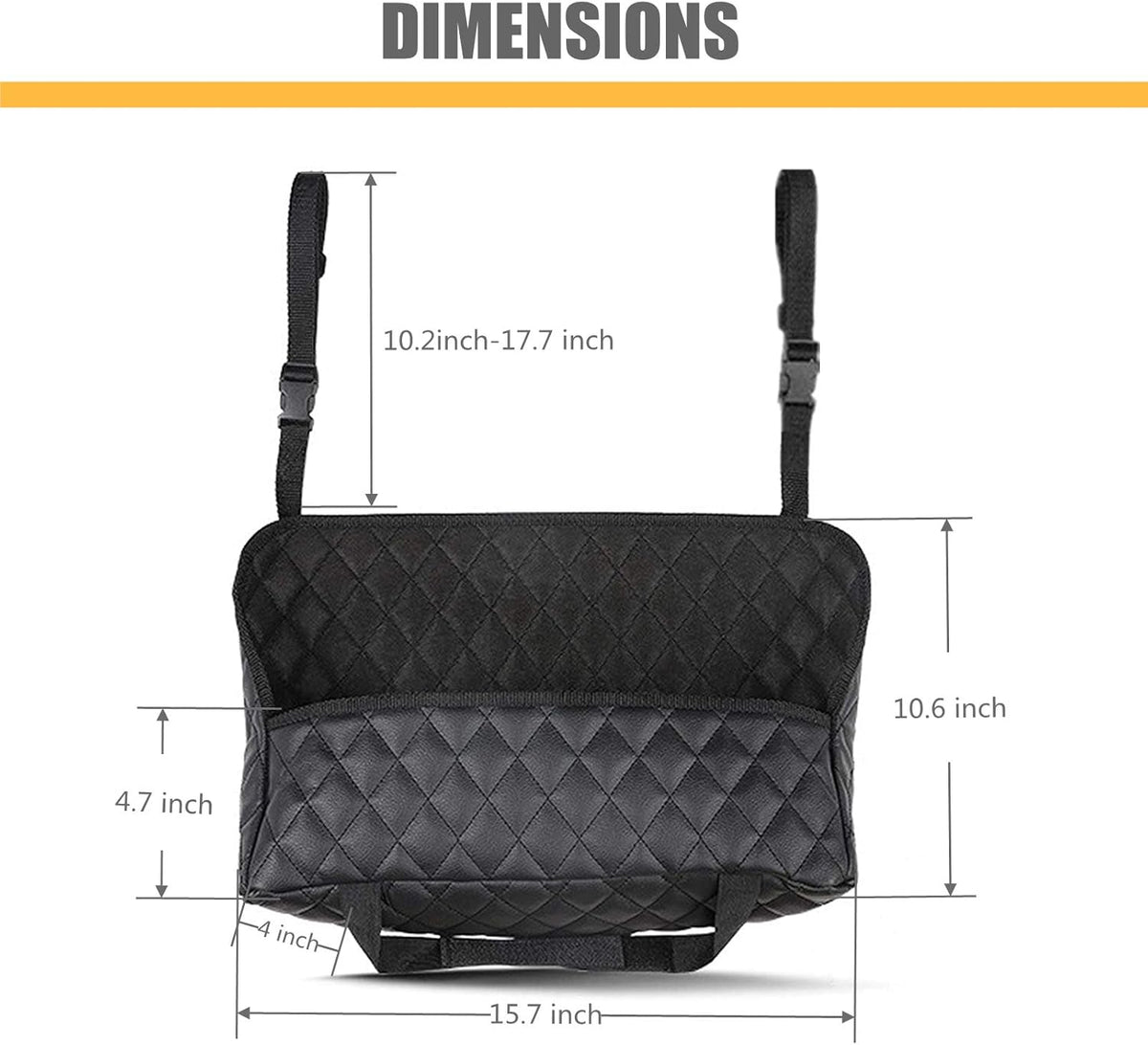 Car Net Pocket Handbag Holder, PU Leather Handbag Holder