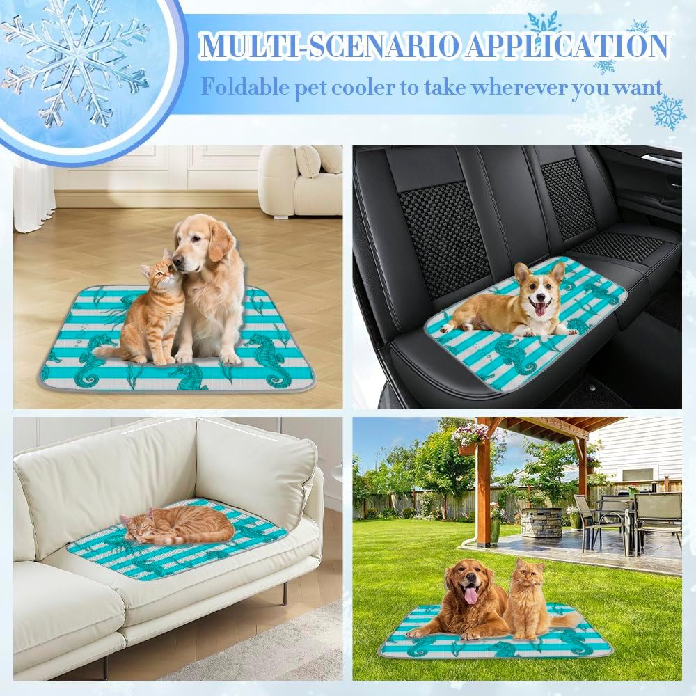 Cooling Pad for Dog Cat Ice Silk Cooling Mat for Large Dogs