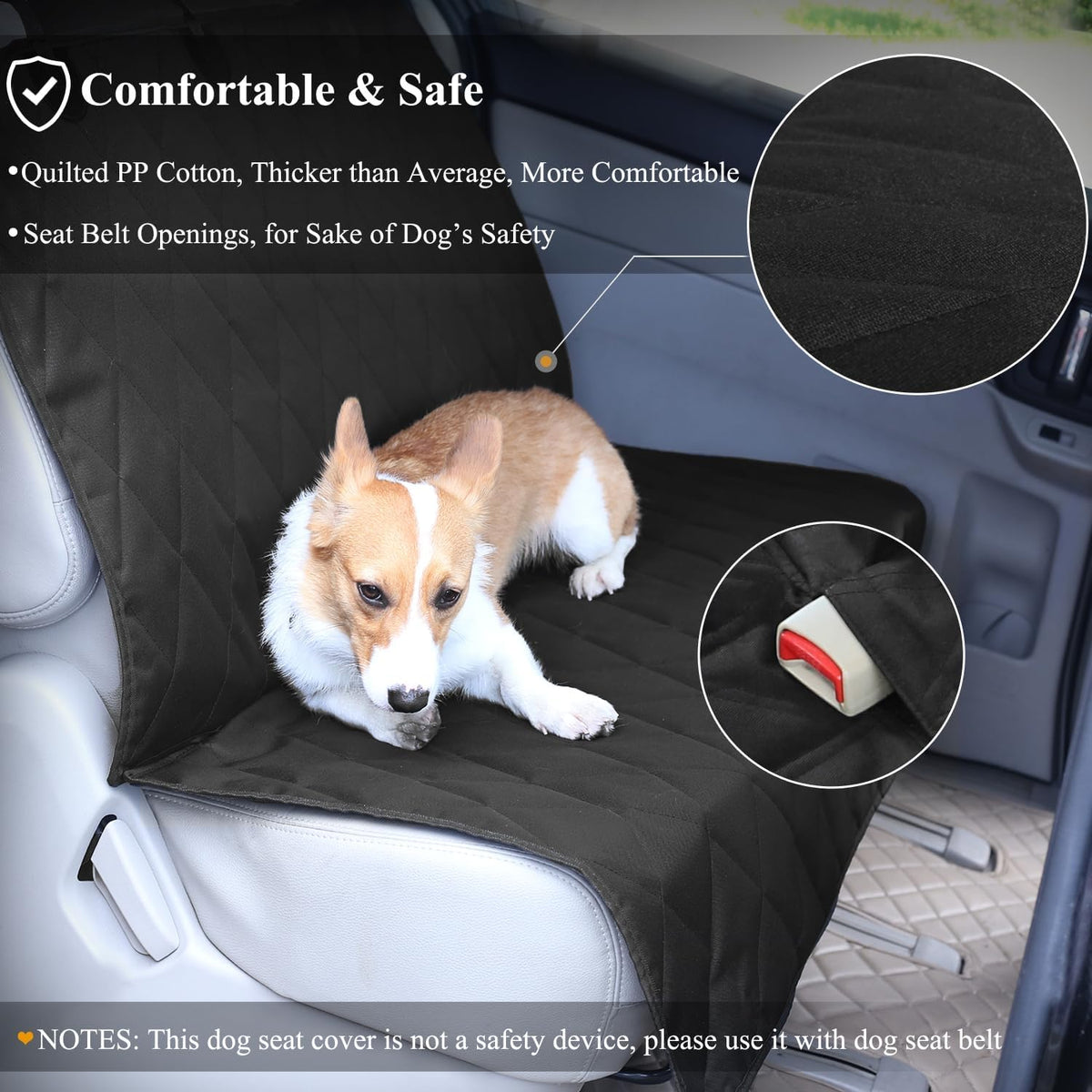 Dog Seat Cover Quickcover Seat Protector for Dog, Backseat
