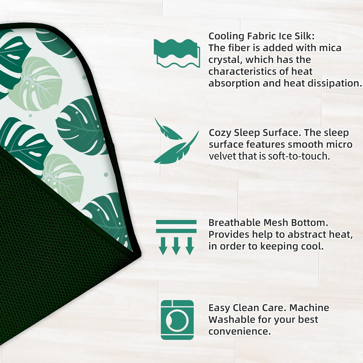 Pet Cooling Mat -Q-Max>0.345 Ice Silk Cooling Mat Portable