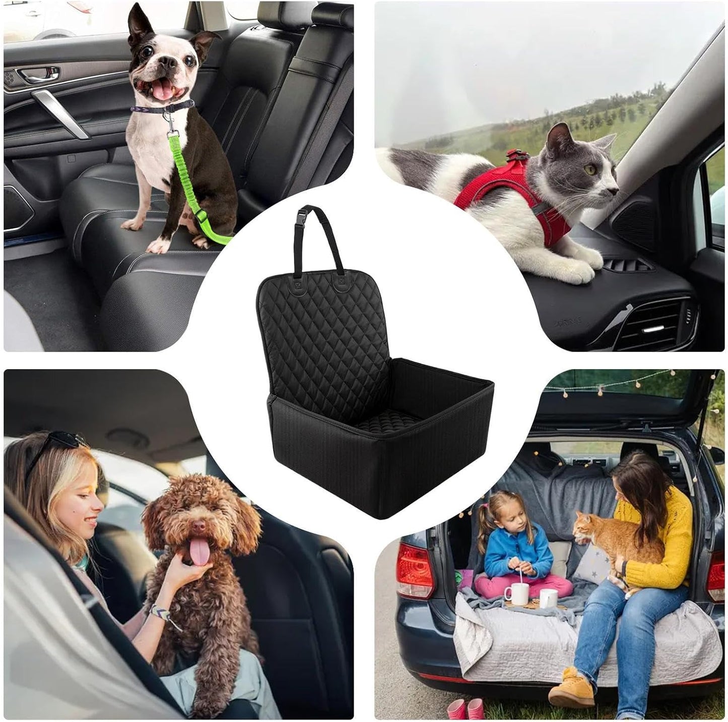 Dog Car Seat - Large Waterproof Back Seat Extender for