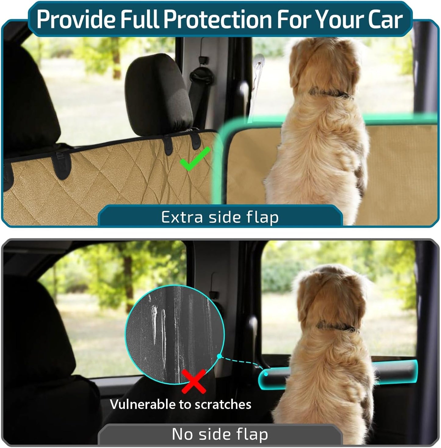 SUV Cargo Liner for Dogs with Side Flaps, Large Water