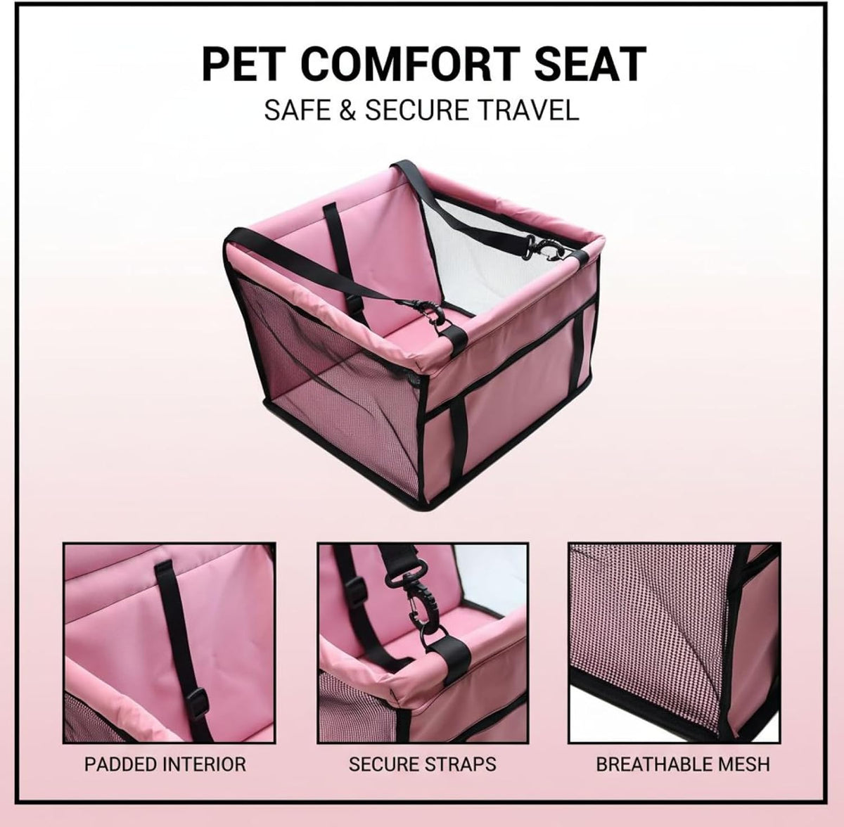 Dog Car Seat, for Small to Medium Pets, 16.1X12.6X10.6 in