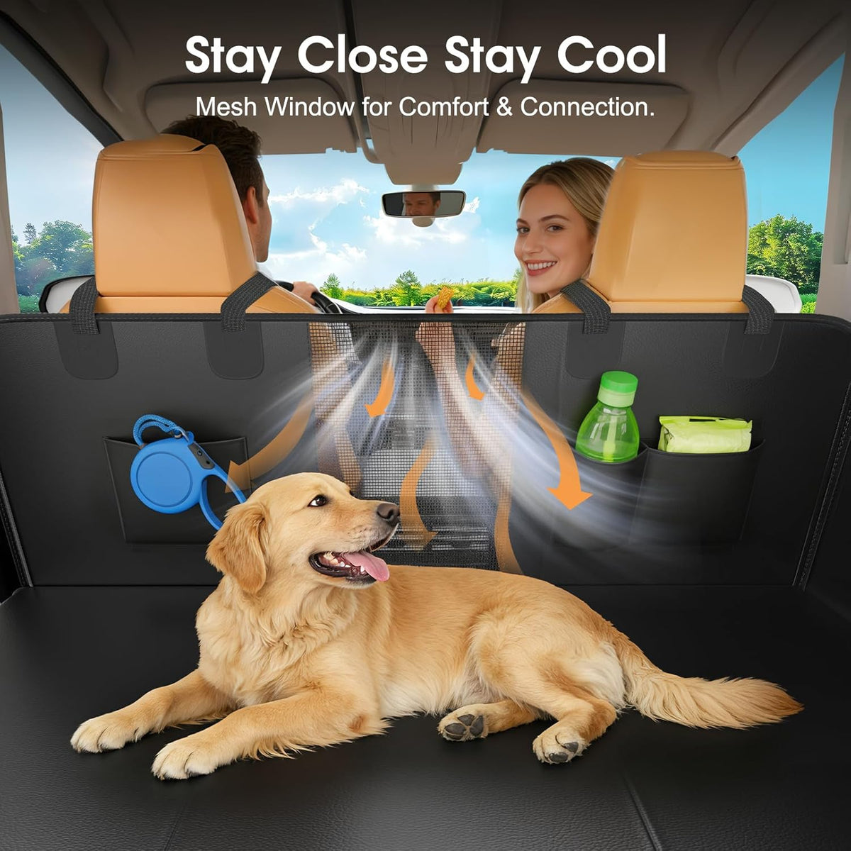 Dog Car Seat Cover for Back Seat, 52"x65" Waterproof