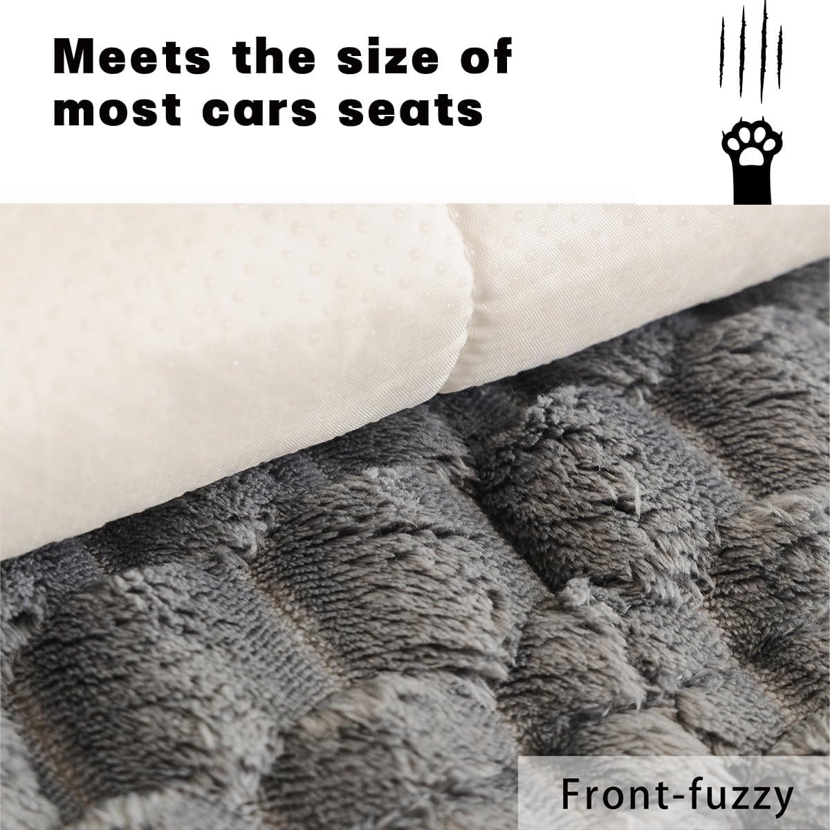 Non-Slip Dog Bed Mat for Car, Fuzzy Backseat Pet Mat