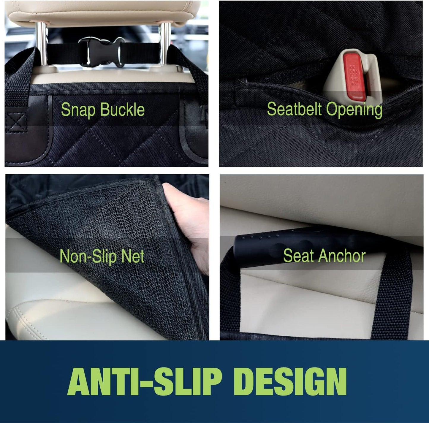 Bench Dog Car Seat Cover for Back Seat,Waterproof Dog Seat