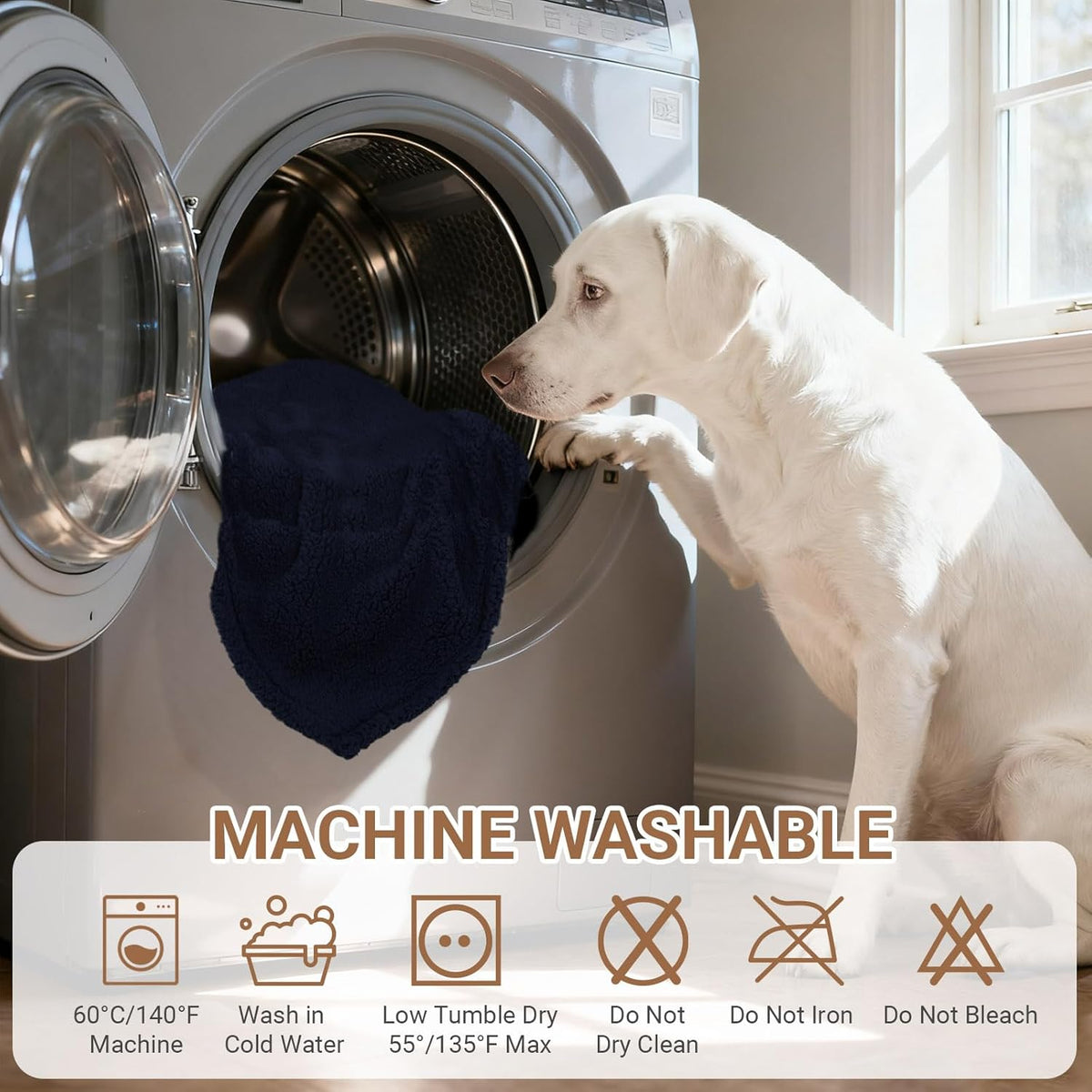 Waterproof Dog Blanket for Medium Dogs - Reversible