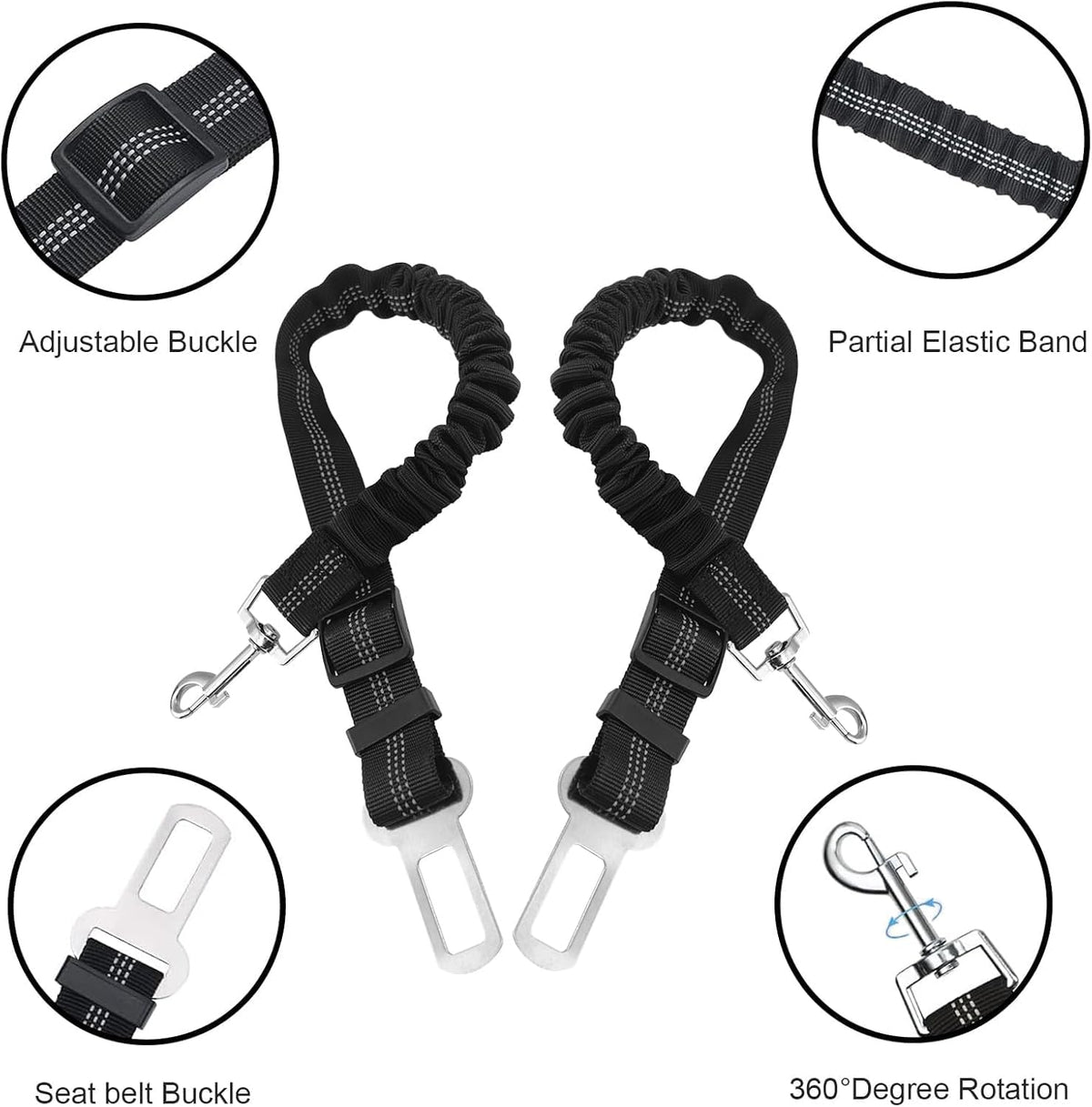 2 Pcs Dog Seat Belt for Car for Honda Civic 2022-2025