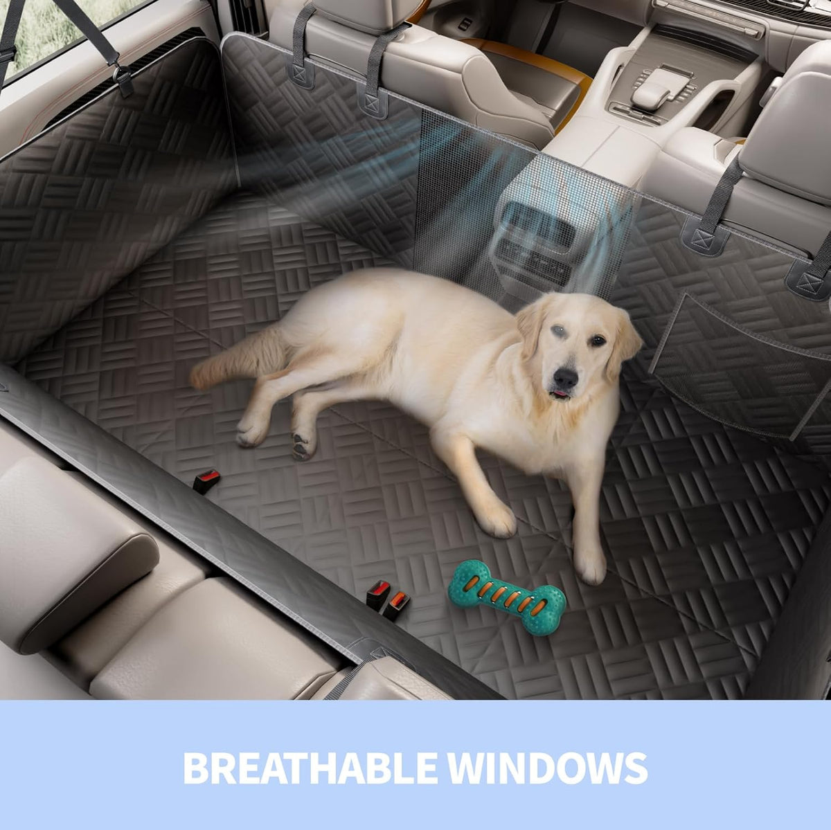 Dog Car Seat Cover for Back Seat, Hard Bottom Back Seat