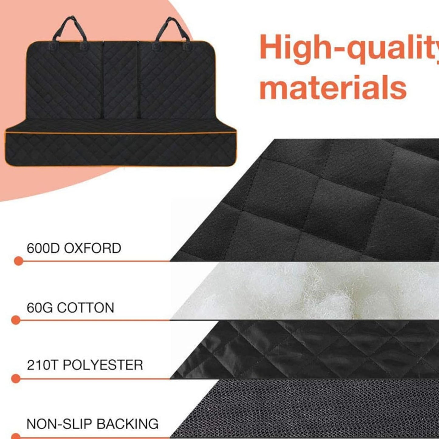 Dog Car Seat Cover for Tesla Model X 2015–2025, Waterproof