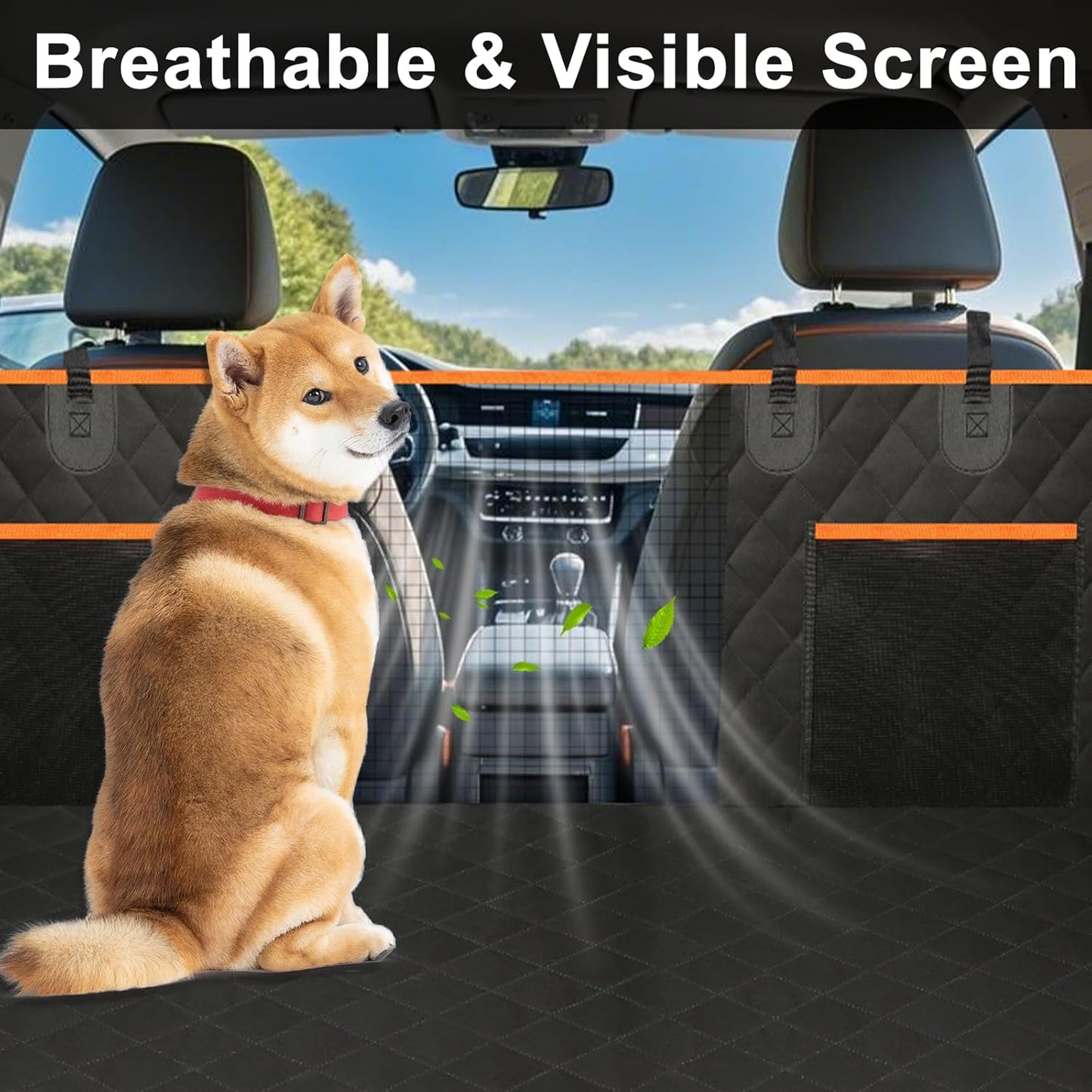 Back Seat Extender for Dogs Holds 400lbs, Dog Car Seat