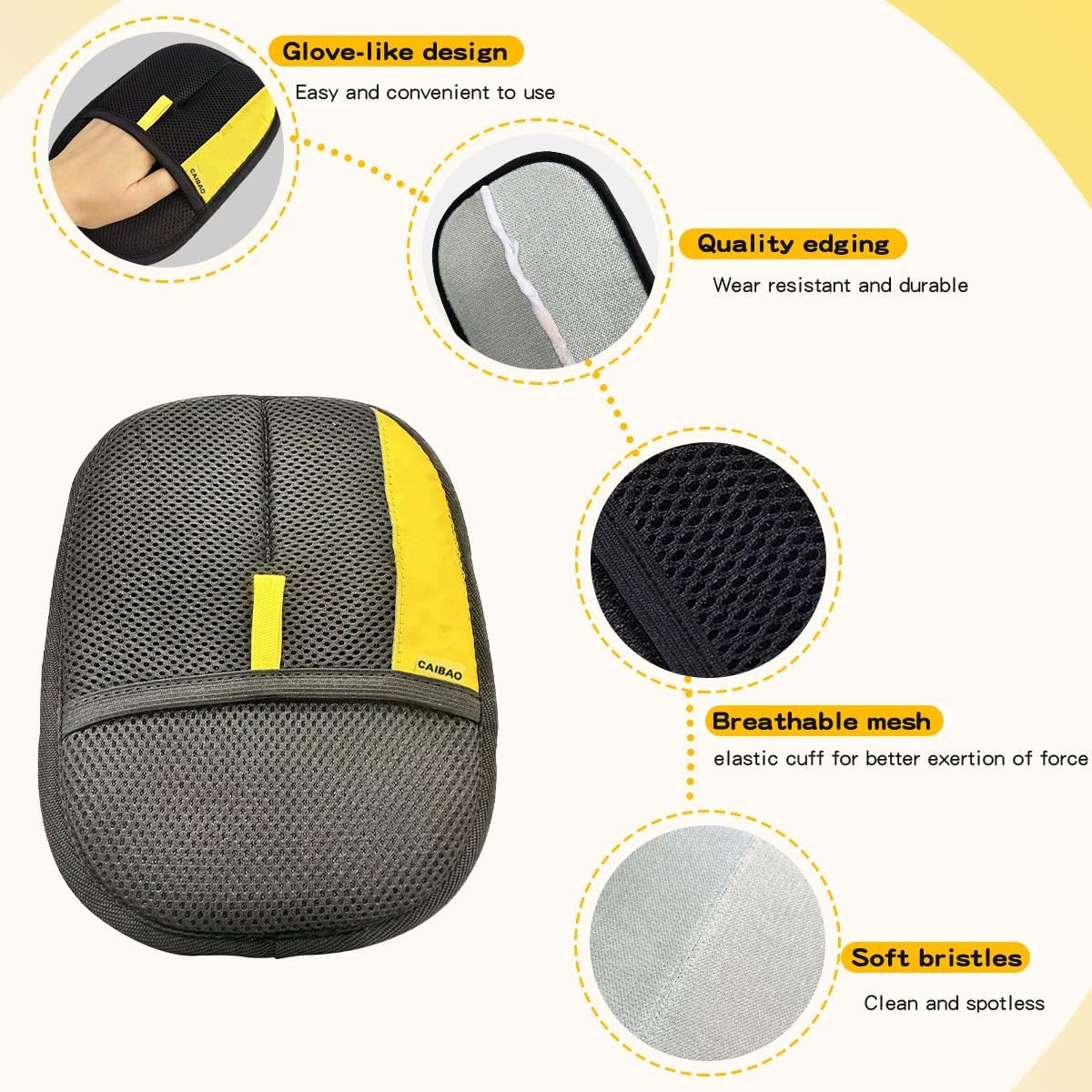 Electrostatic Pet Hair Removal Gloves: Quick Wiping