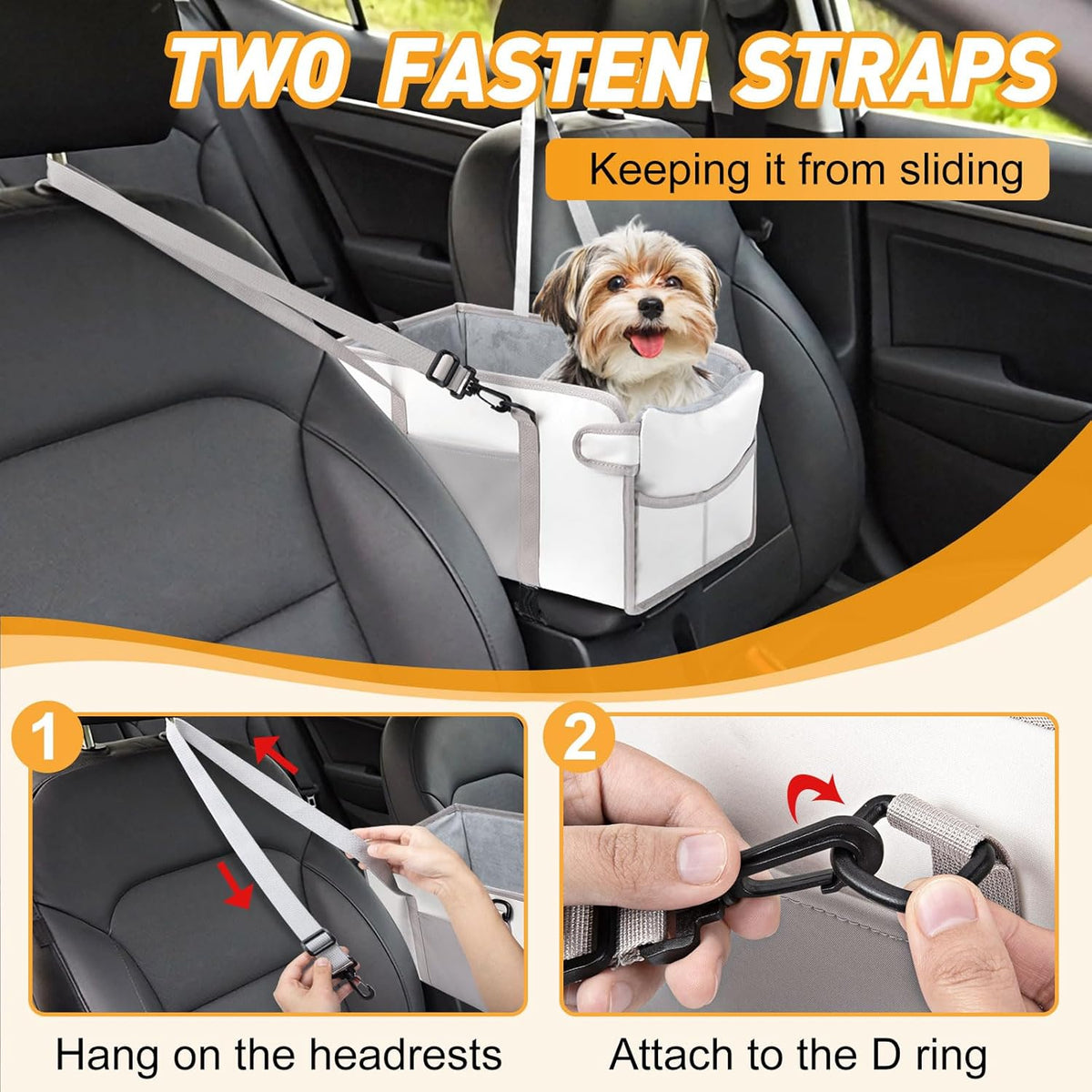 Portable Dog Car Seat for Small Dogs - Pet Booster Seat