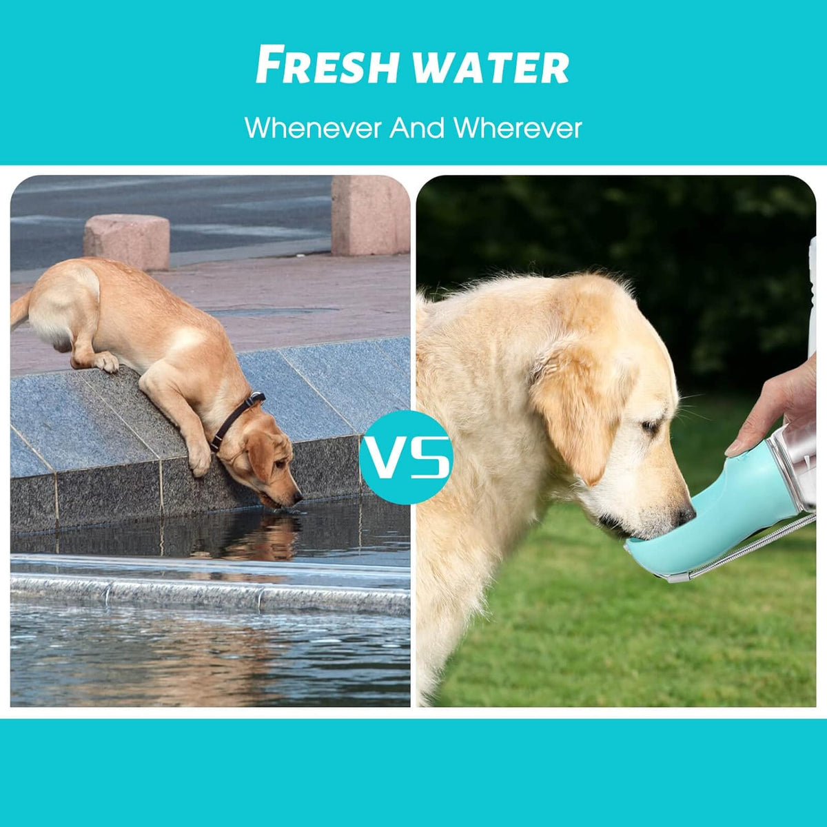 Dog Water Bottle, Leak Proof Portable Puppy Water Dispenser