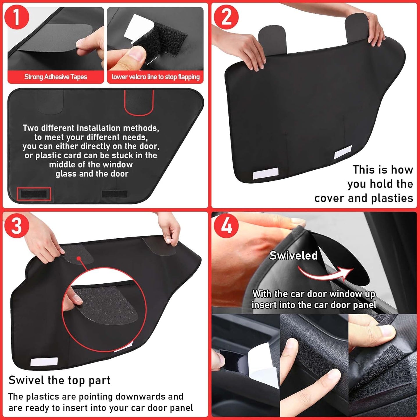 2PCS Car Door Protector for Dogs,Waterproof, Anti-Scratch