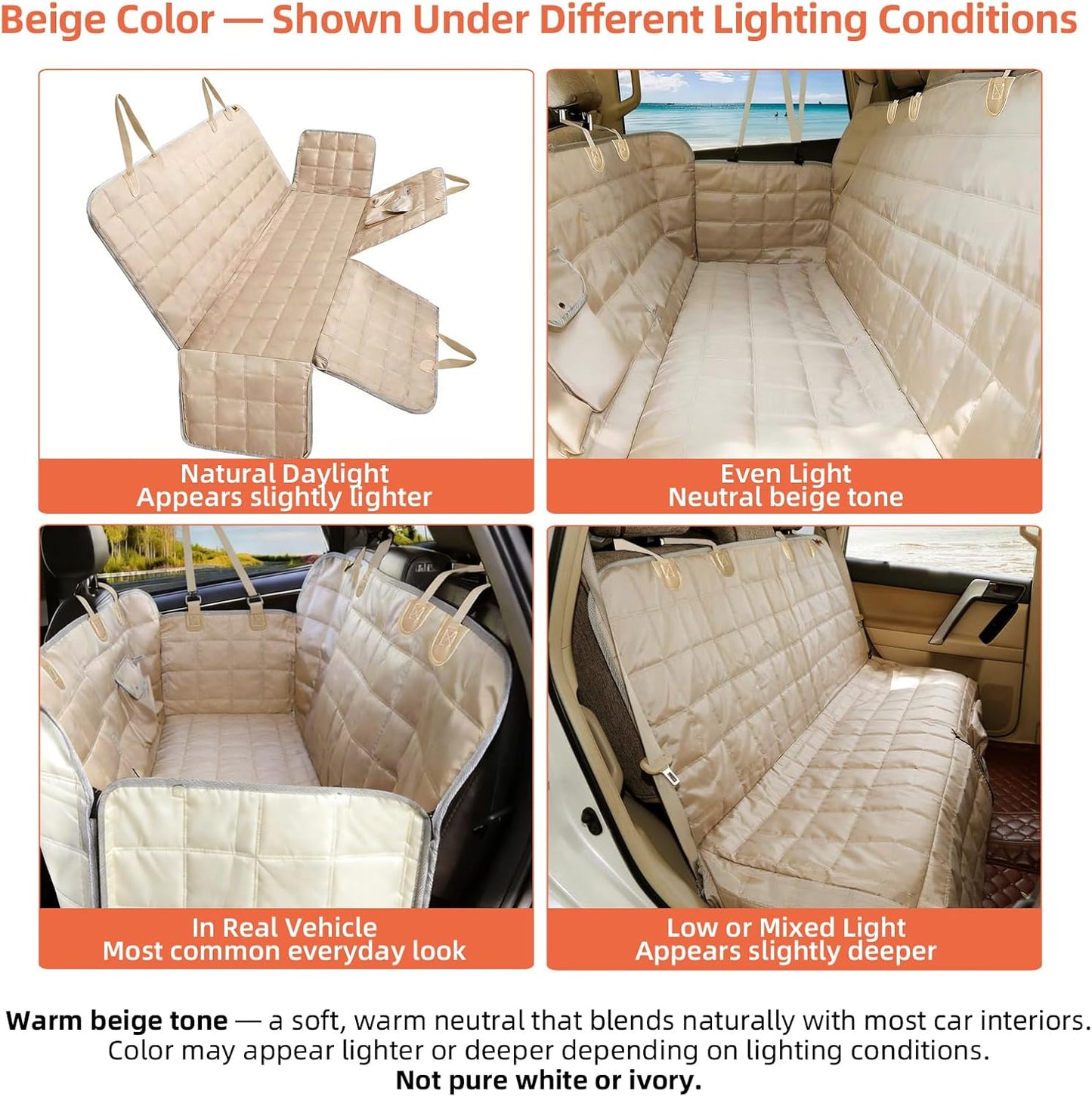 Dog Car Seat Cover for Back Seat Dog Seat Cover Hammock for