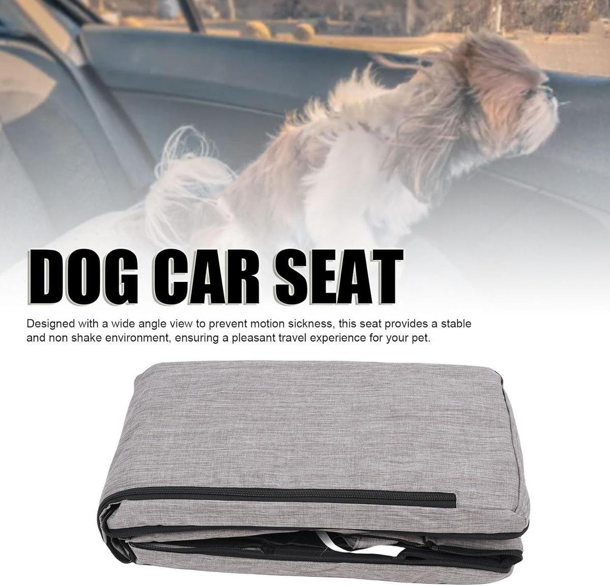 Center Console Dog Car Seat for Small Dogs, 300DPU Oxford