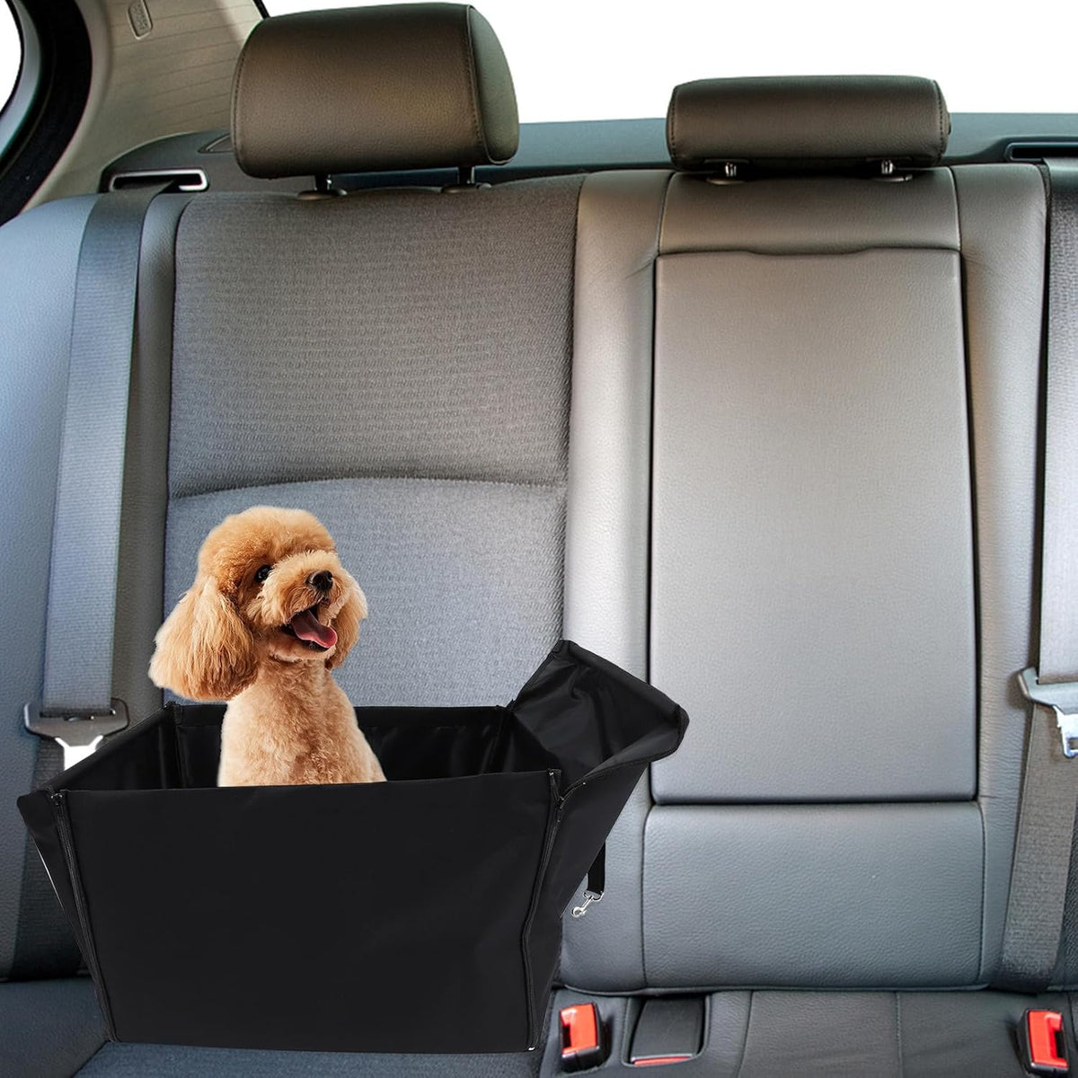 Pet Seat Pad , Breathable Black Single Rear Seat Mat, Puppy