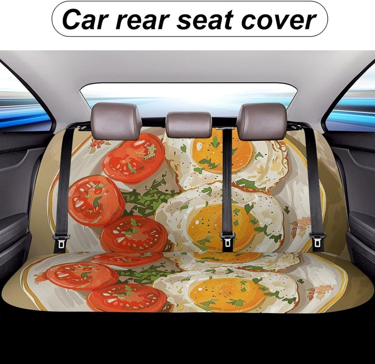 Eggs and Tomatoes Dog Car Seat Covers Waterproof Truck Back