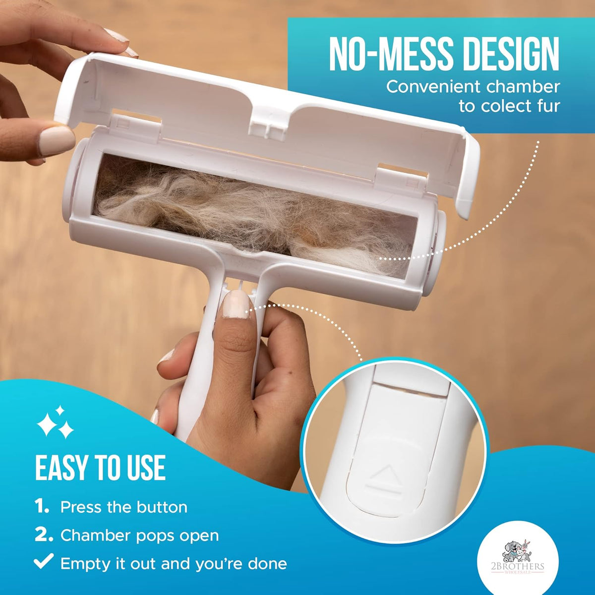Couch Pet Hair Removal Tool and Roller - Reusable
