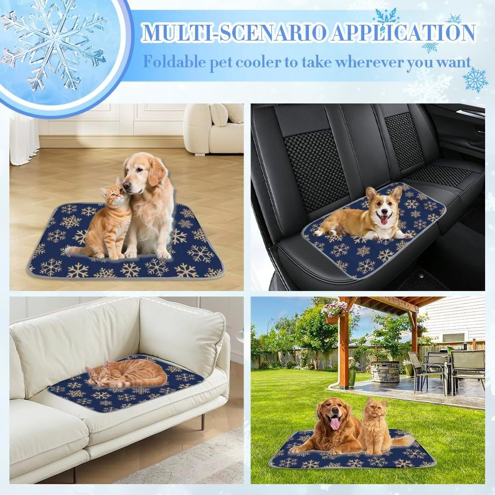 Cat Dog Cooling Pad Ice Silk Cooling Mat for Dog Crate Cool
