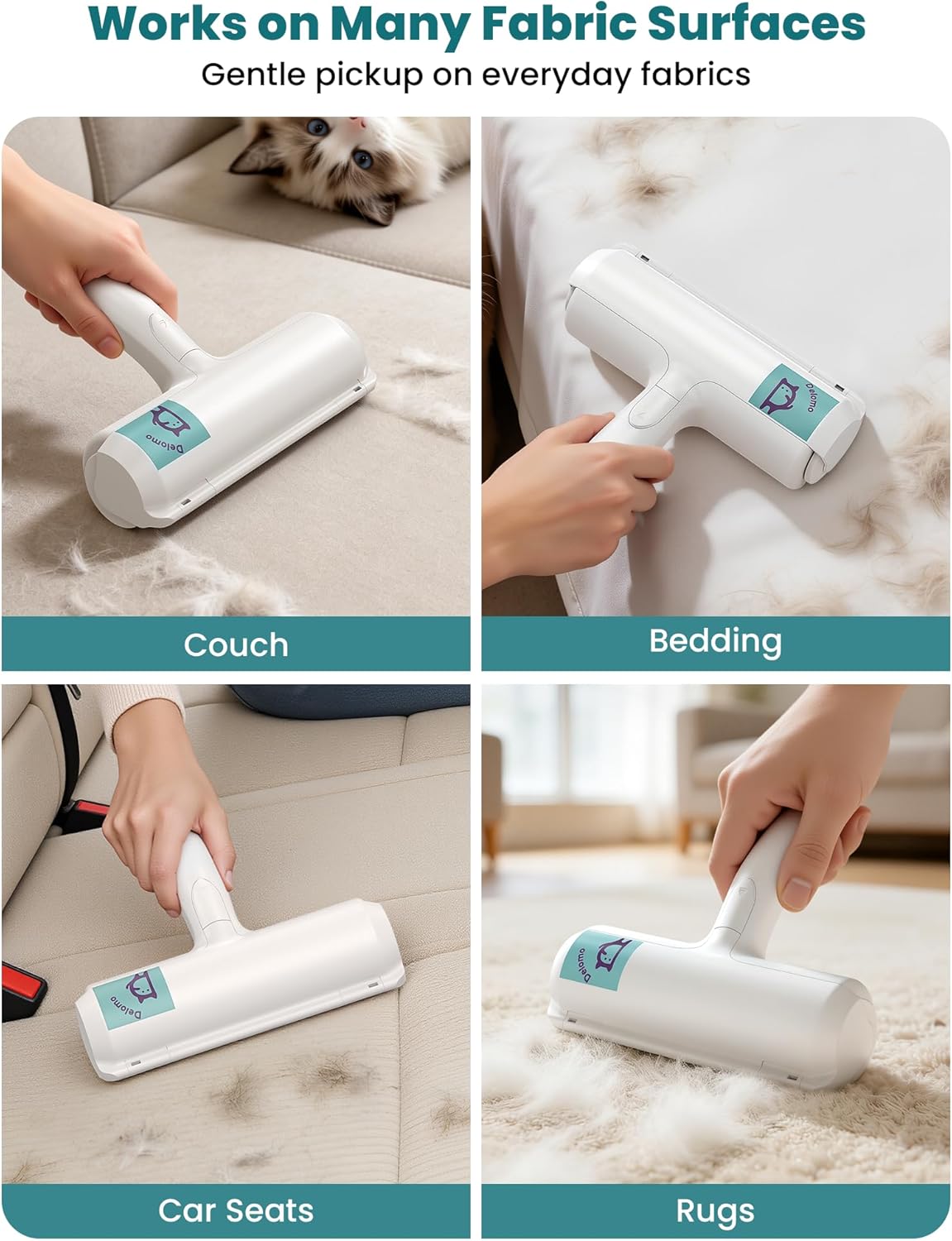 Pet Hair Remover Roller: Reusable Lint Roller with Large