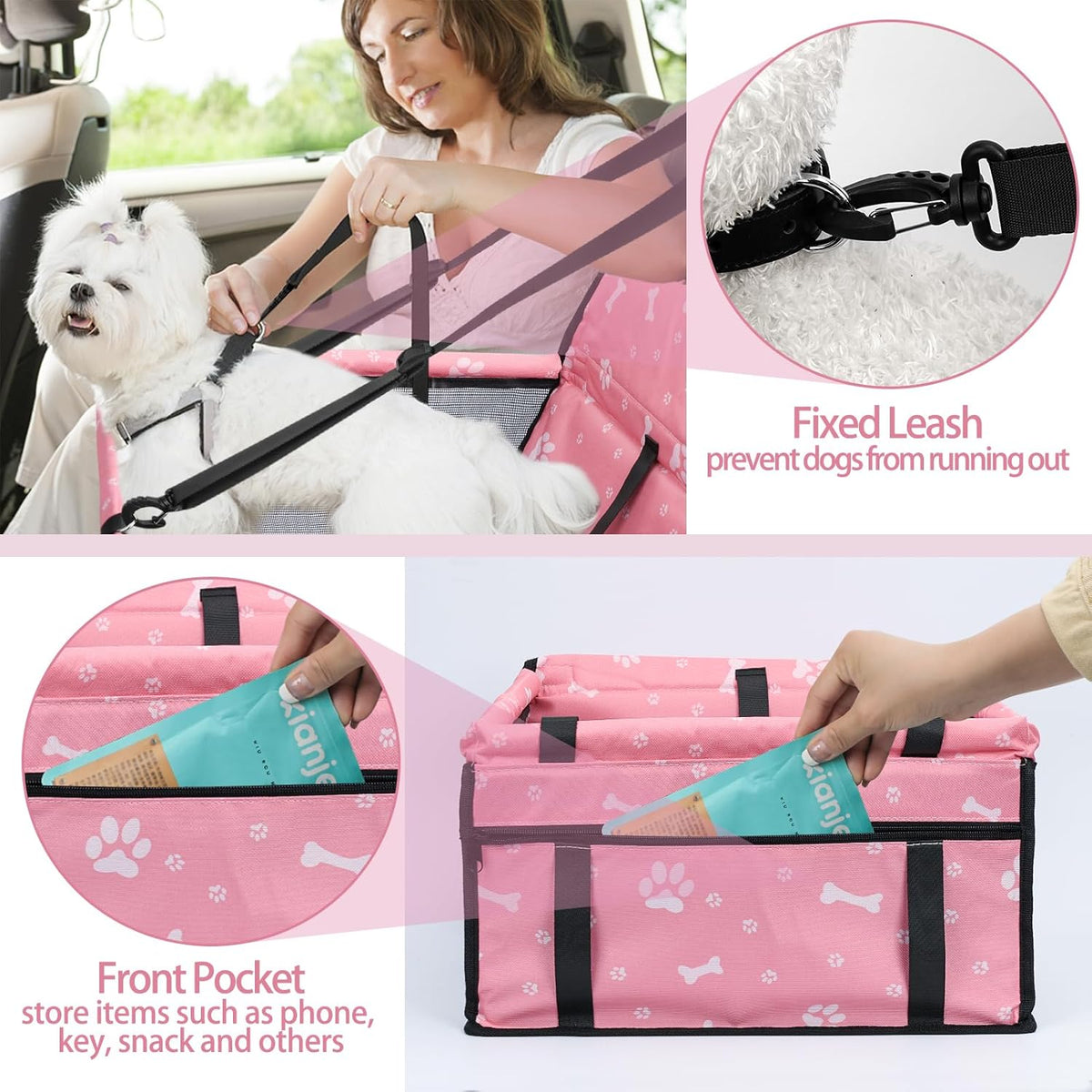 Dog Car Seat Foldable Dog Car Booster Seat Waterproof