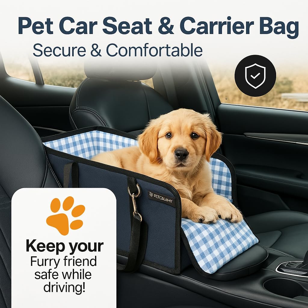 Center Console Dog Car Seat for Small Dogs Cats - Dog