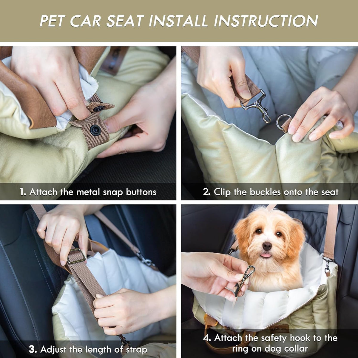Home Small Dog Car Seat & Travel Carrier & Pet Bed