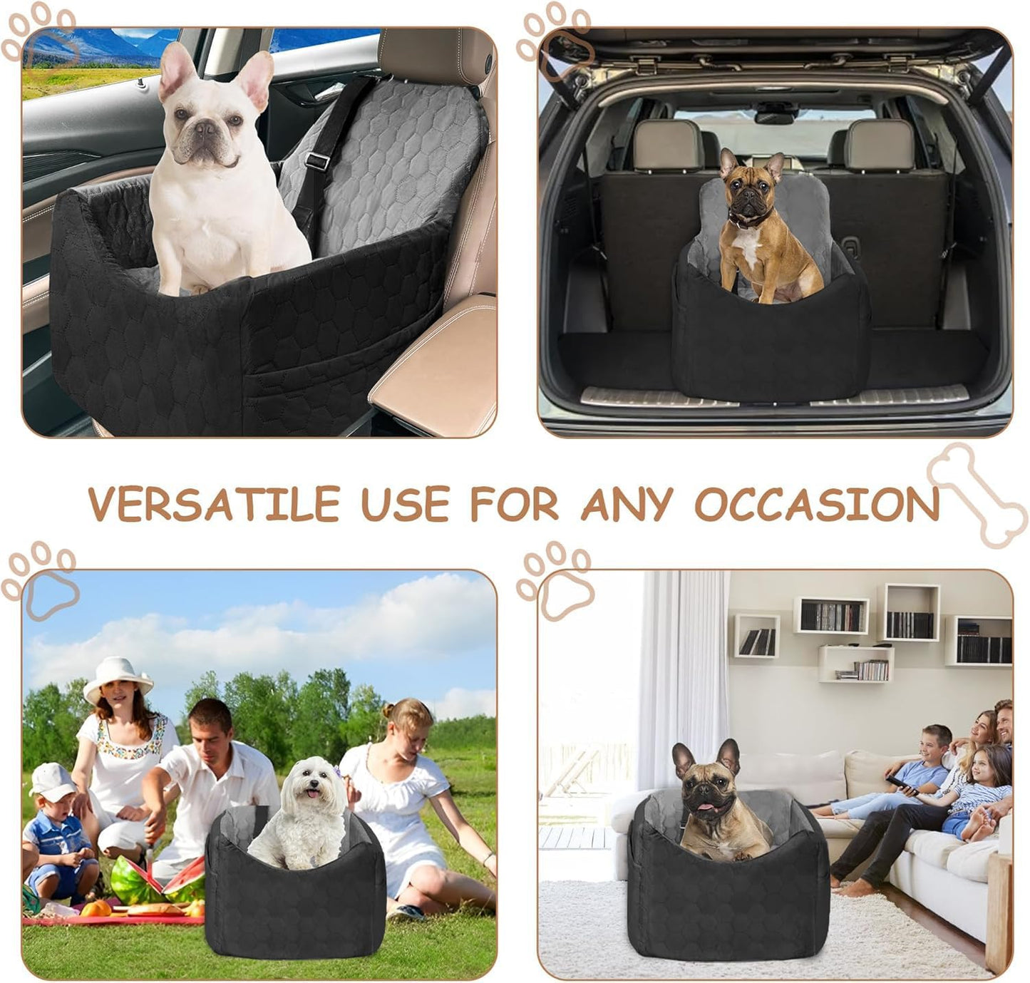 Dog Car Seat for Small/Medium Dogs - Dog Booster Seat with