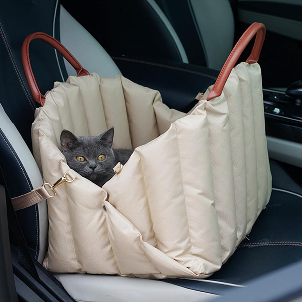 Dog Booster Car Seat, Portable Dogs Car Seat for Small Dog