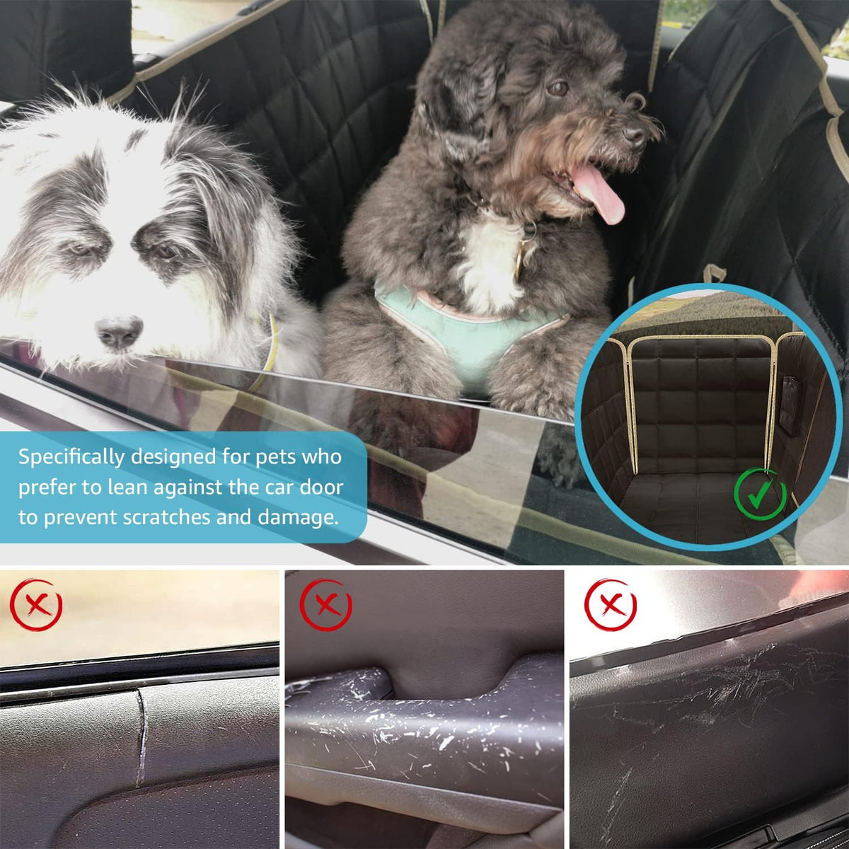 Dog Car Hammock for 2018-2026 Tesla Model 3 Back Seat Pet