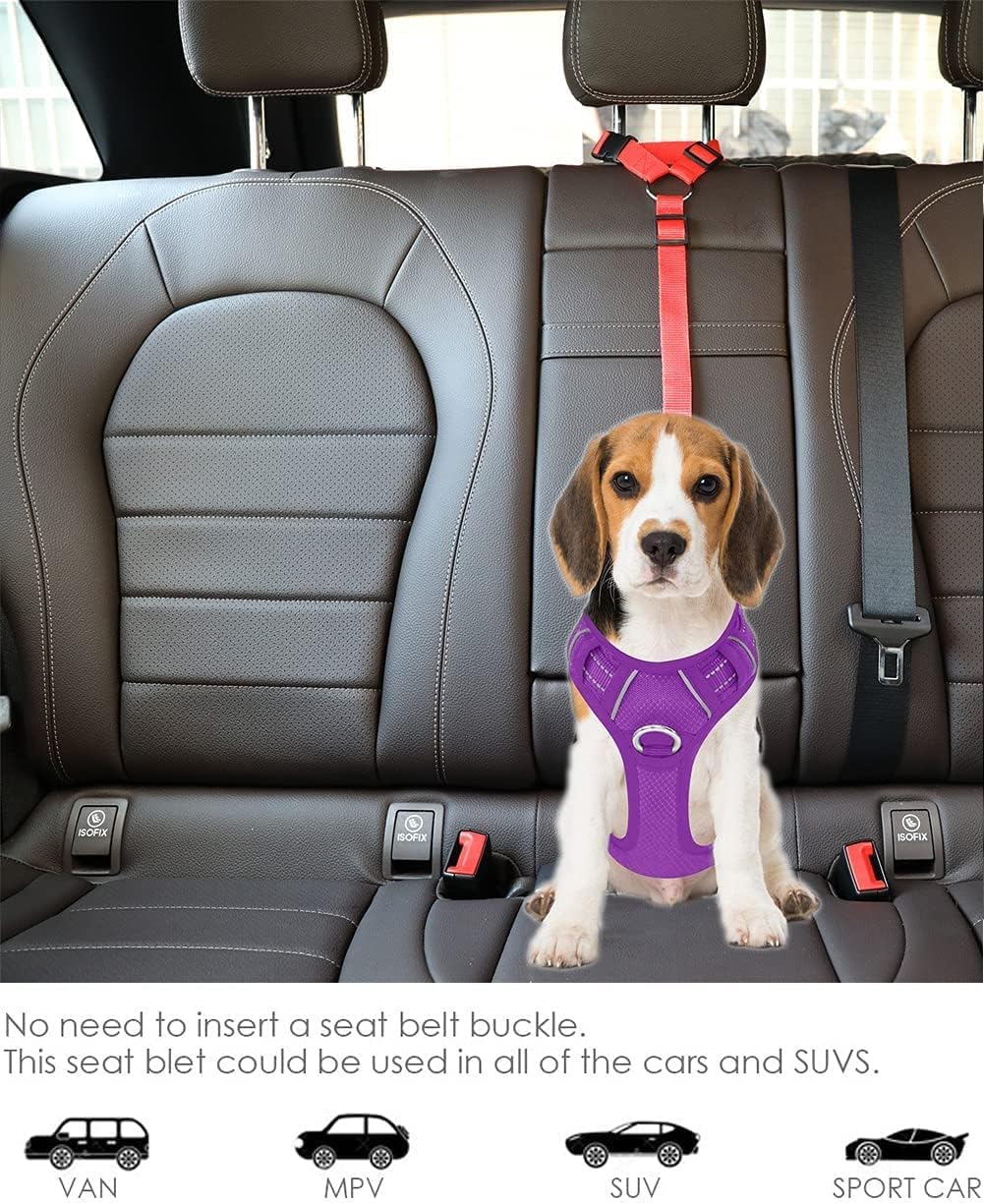 Dog Cat Safety Seat Belt Strap Car Headrest Restraint