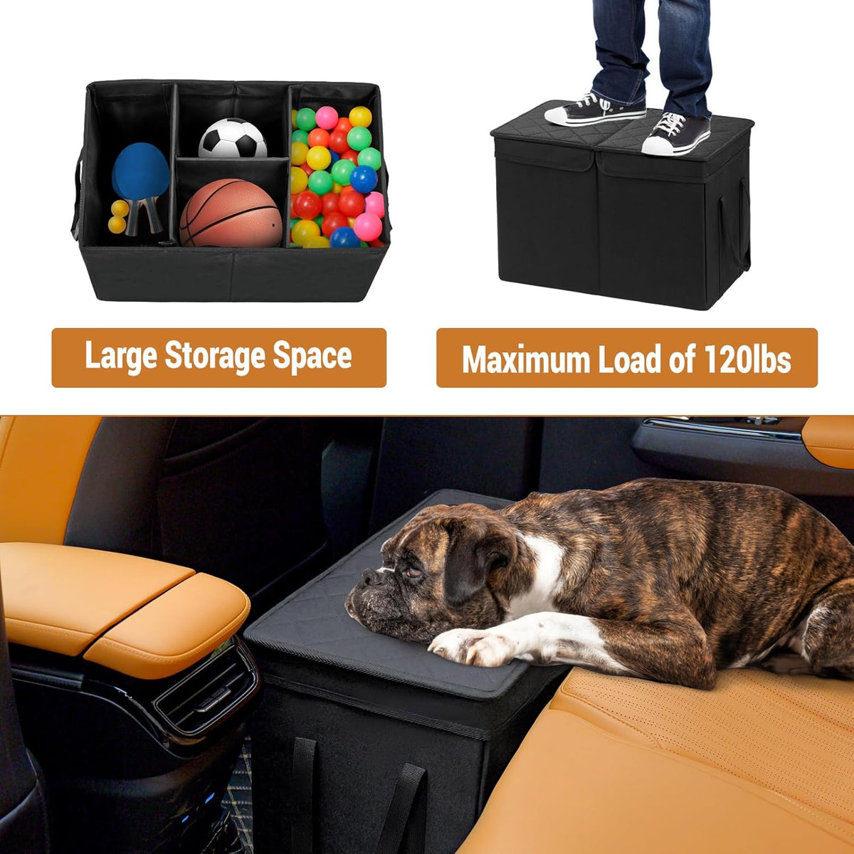 Car Seat Extender for Large Dogs, Back Seat Extender for