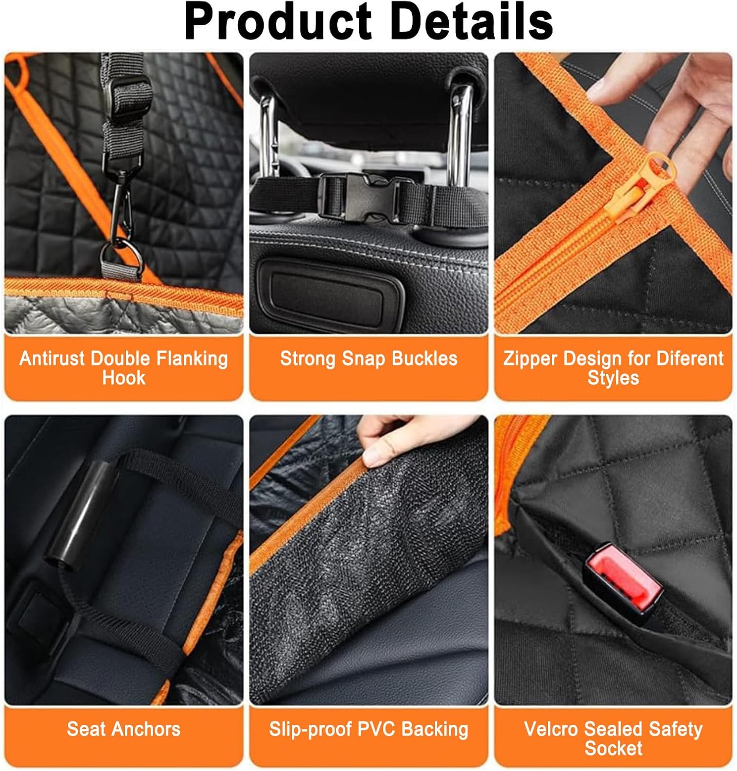 Dog Car Seat Cover for Toyota FJ Cruiser 2006–2014, 600D