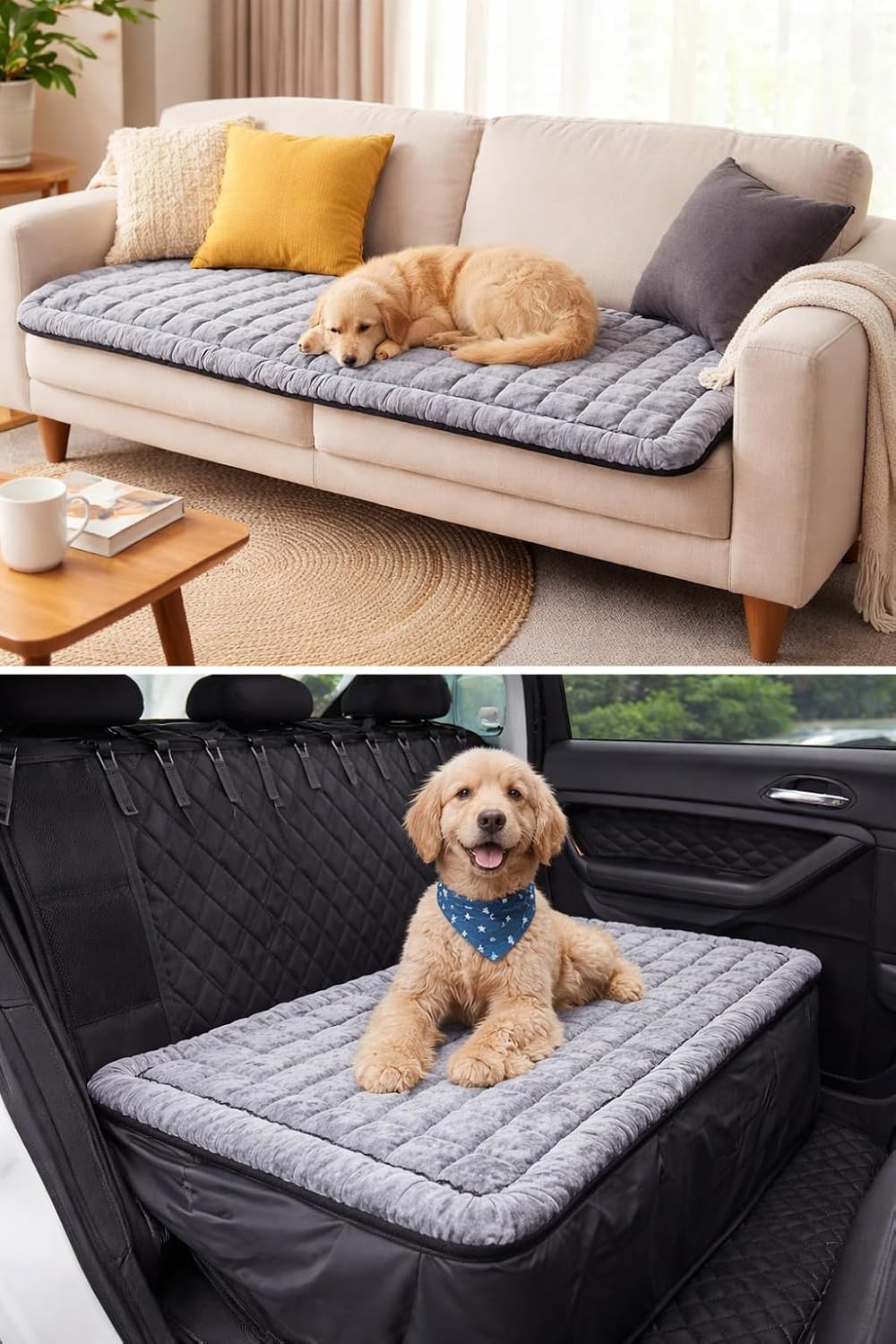 Dog Bed for Back Seat - Comfortable, Padded, Non-Slip