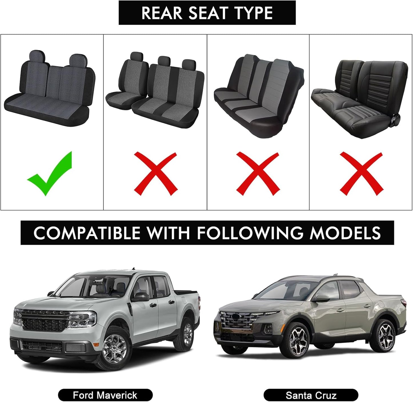 Dog Car Seat Cover Replce for Ford Maverick/Hyundai Santa