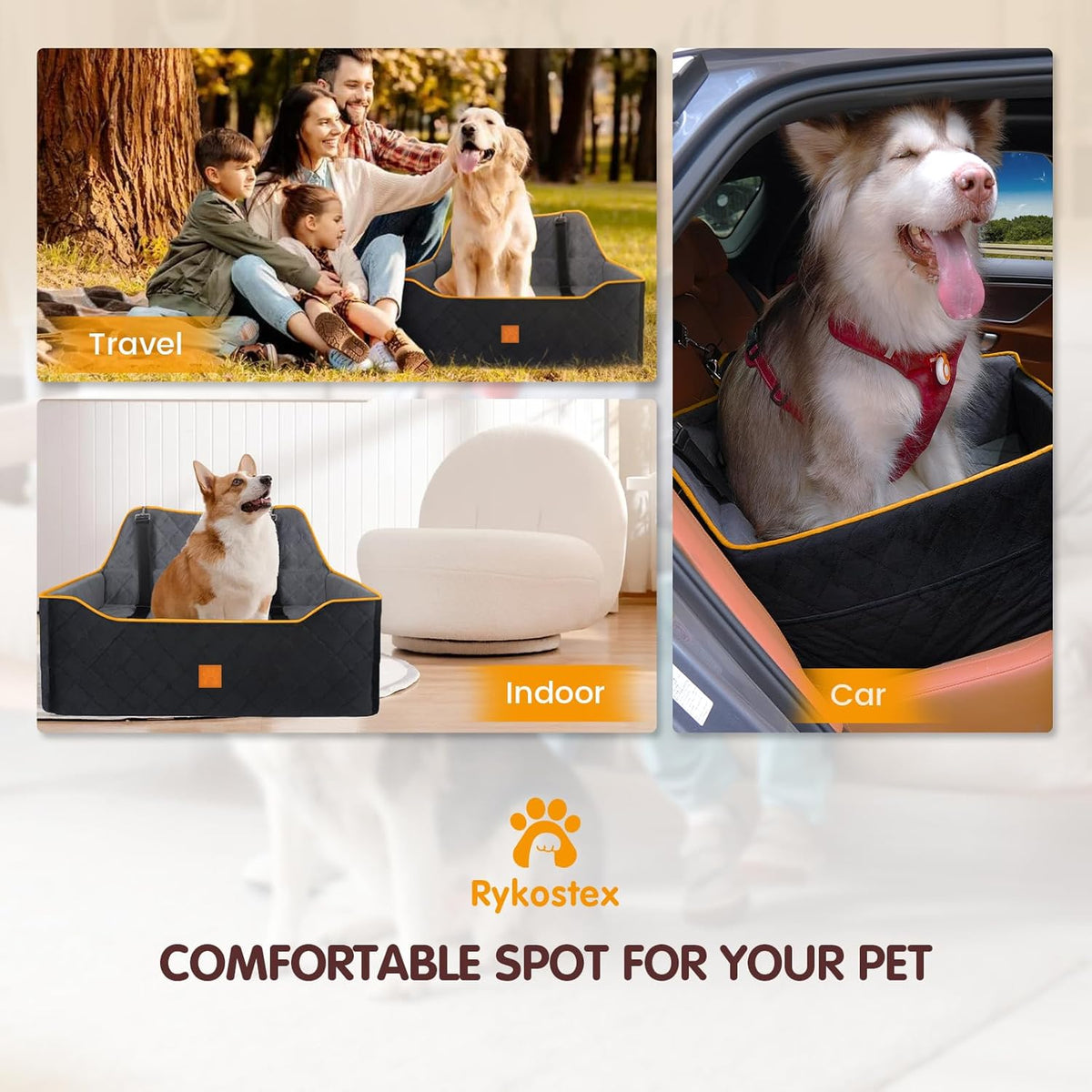 Dog Car Seat Large Medium - Sized Dog Car Pet Bed for Dogs