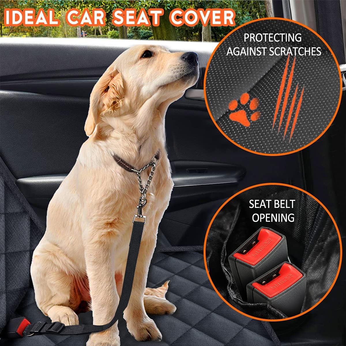Dog Car Seat Cover for Back Seat for Ram 1500/1500 RHO