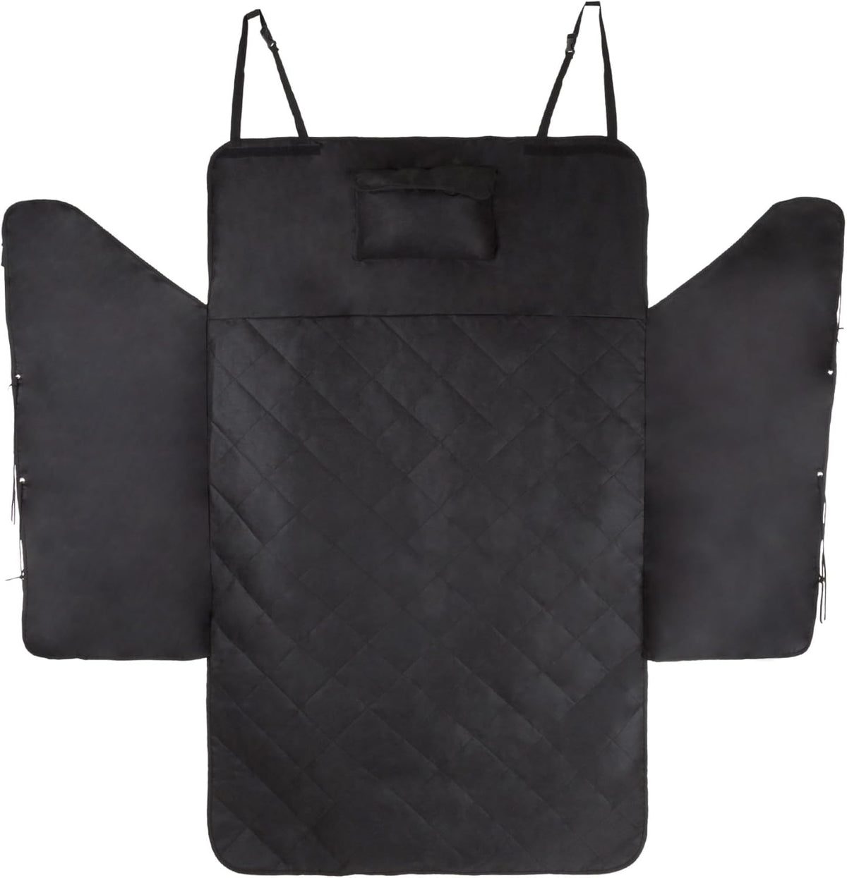 PETMAKER Cargo Liner Dog Seat Cover- Quilted Waterproof All Weather Non-Slip Pet Travel Mat with Side Coverage and Bumper Flap Protector for SUVs, Black