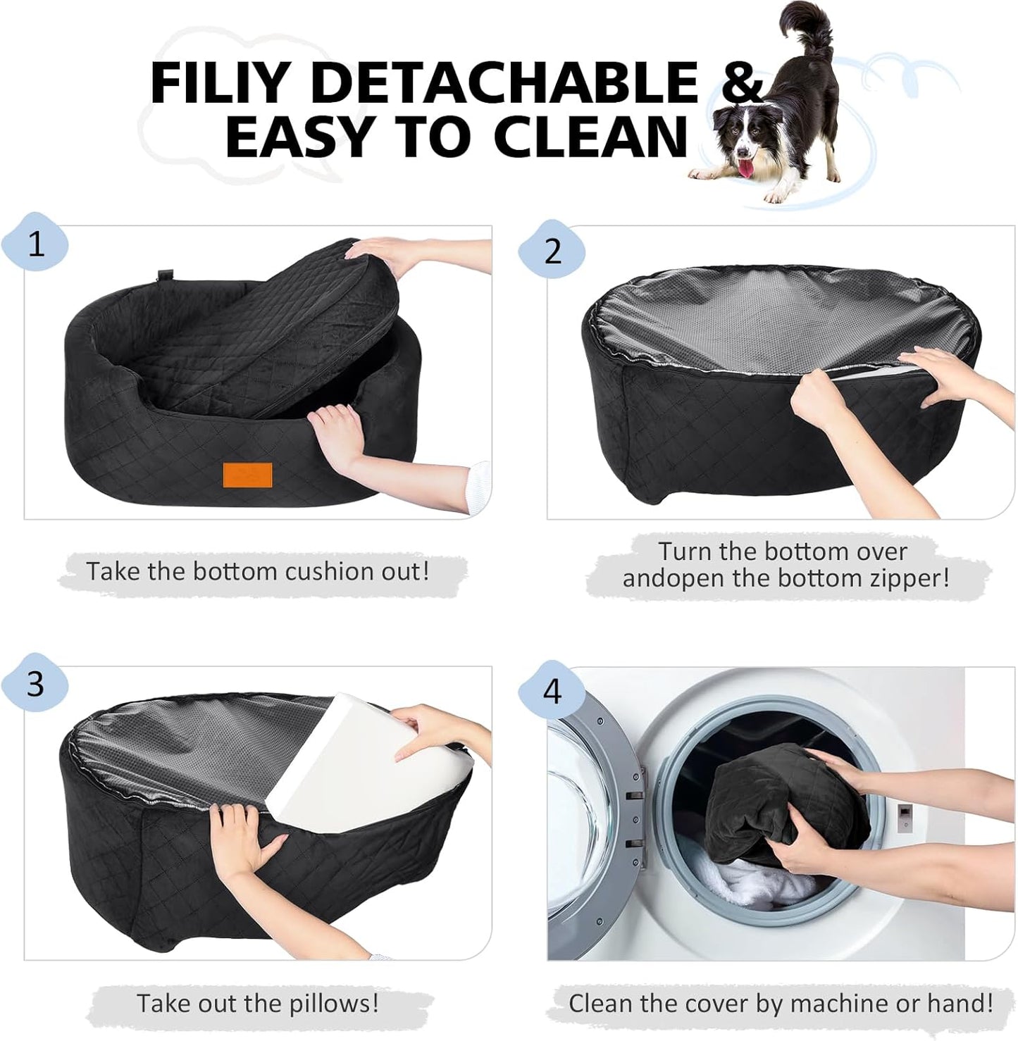 Dog Car Seat for Medium Dogs Up to 50 lbs, Pet Booster Seat